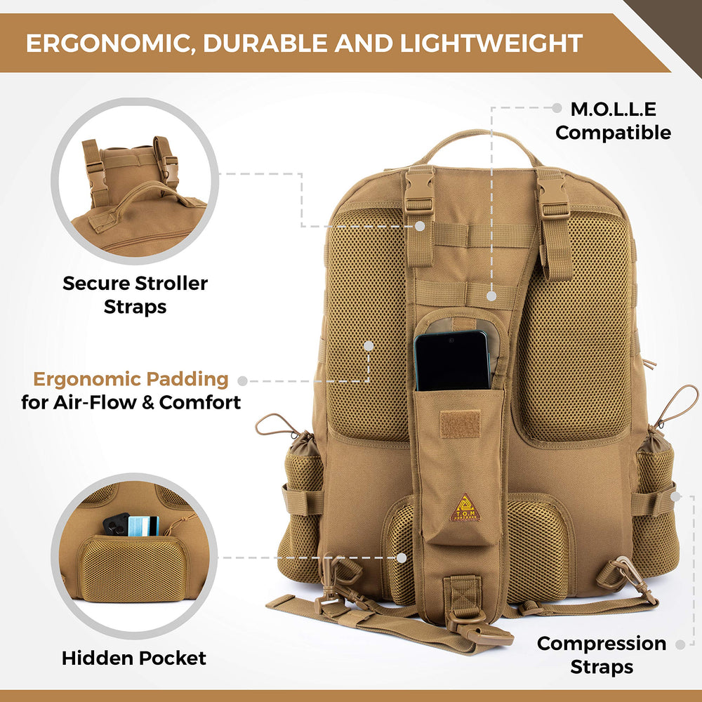 T.O.M HORIZONS ergonomic back support reduces fatigue during daily trips.
