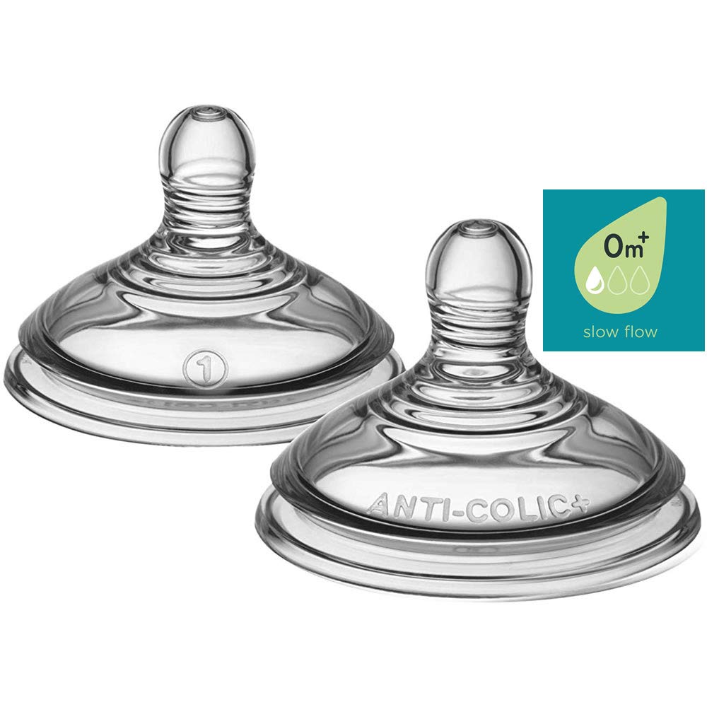 Tommee Tippee anti-colic tube air-draw highlighted for less gas