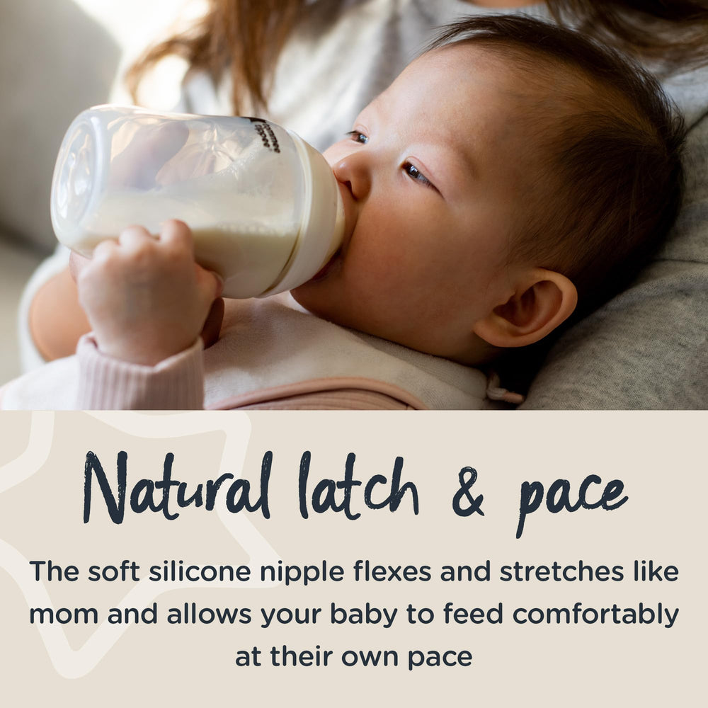 Tommee Tippee anti-colic valve close-up illustrating reduced air intake for calmer feeds