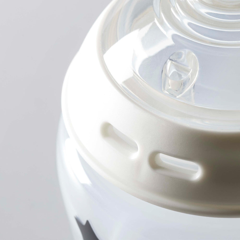 Tommee Tippee 340ml back view reveals durable bottle shape