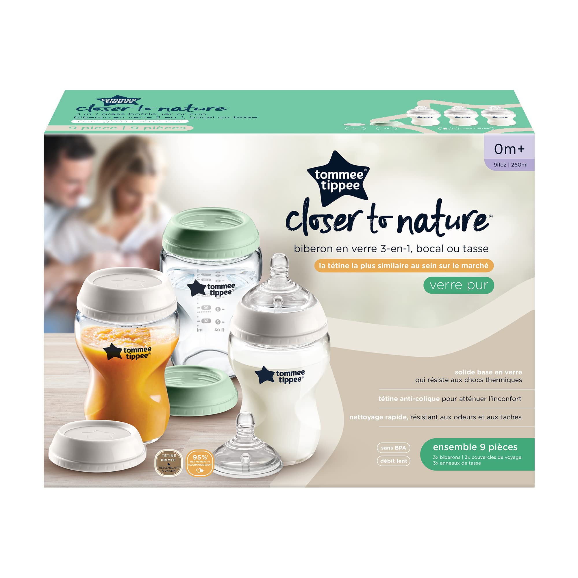 Tommee Tippee 3 in 1 baby feeding set supports feeding transitions