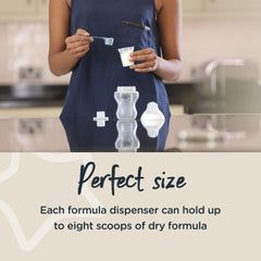 Tommee Tippee Closer To Nature dispensers stored in fridge/freezer to keep powder fresh