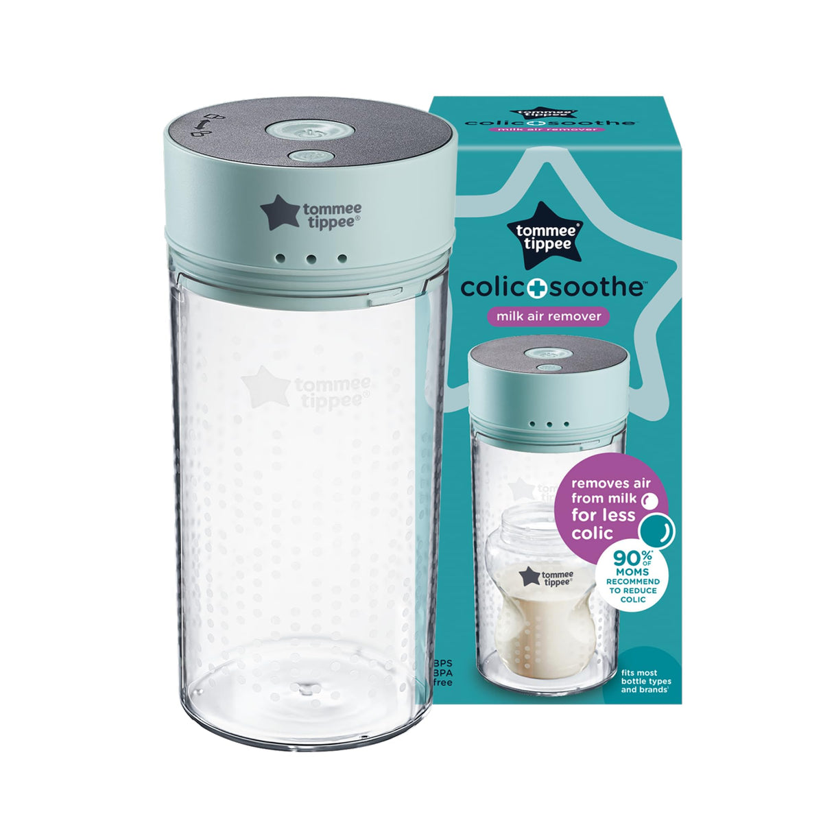 Tommee Tippee Colicsoothe vacuum technology demonstration for gentler feeds.
