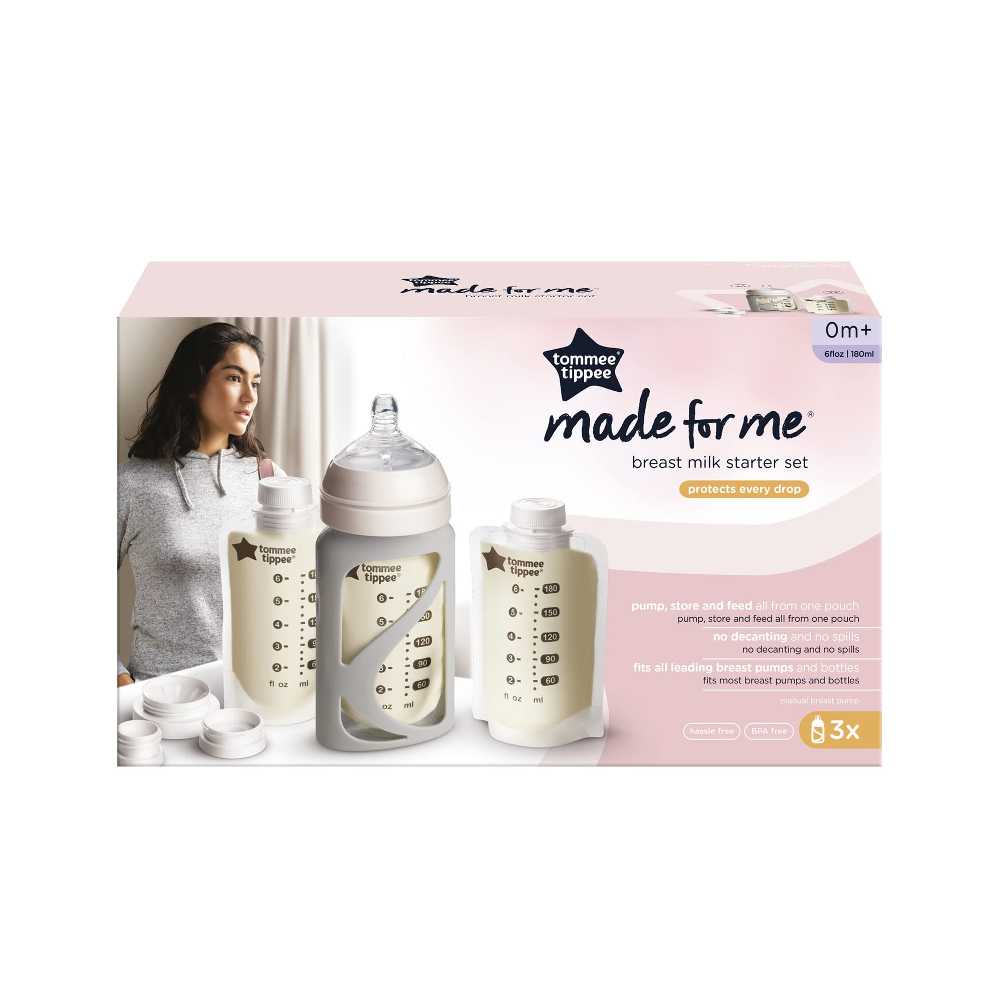 Tommee Tippee storage pouches designed for fridge or freezer, preserving freshness