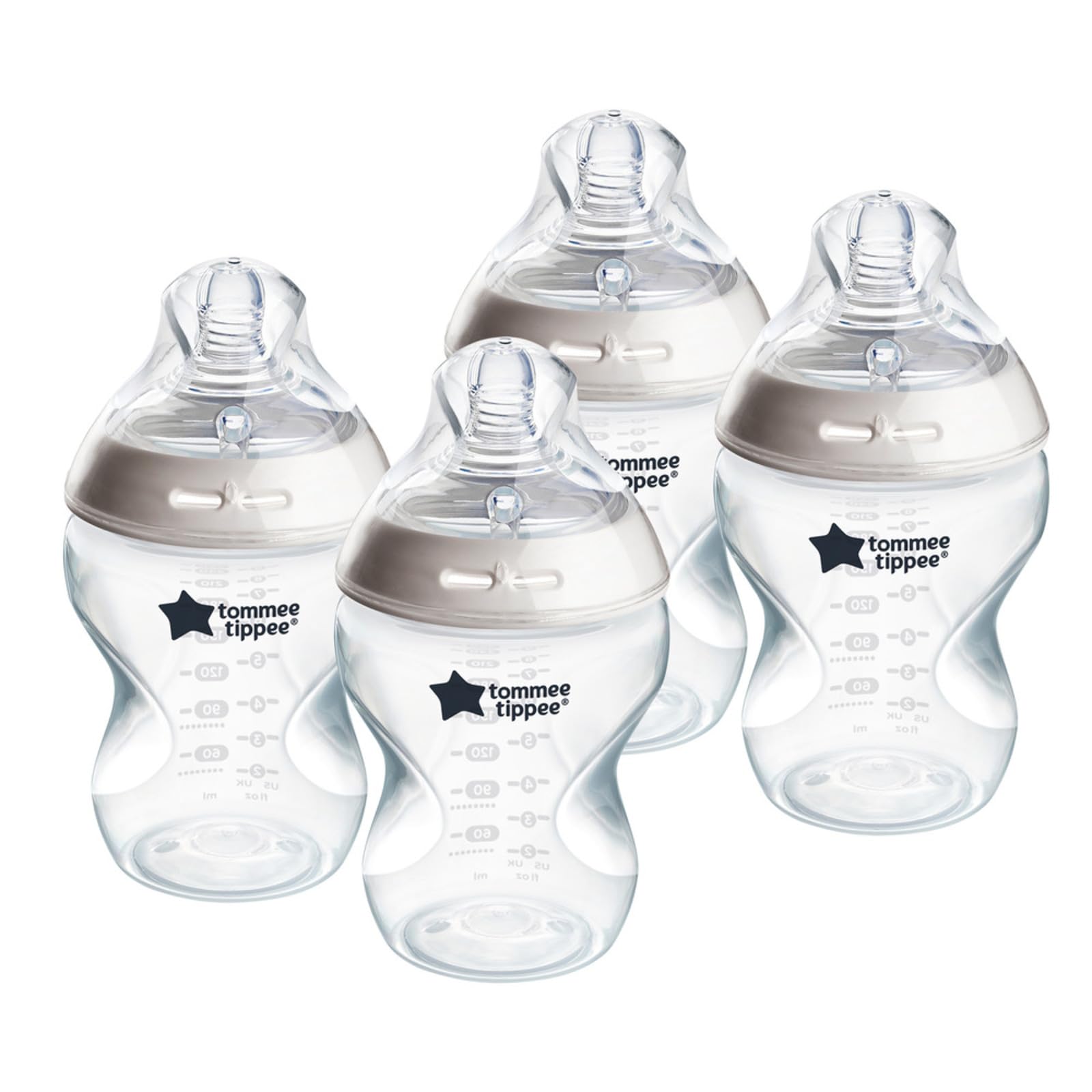 Tommee Tippee Natural Start bottle anti-colic valve close-up for mess-free feeding.