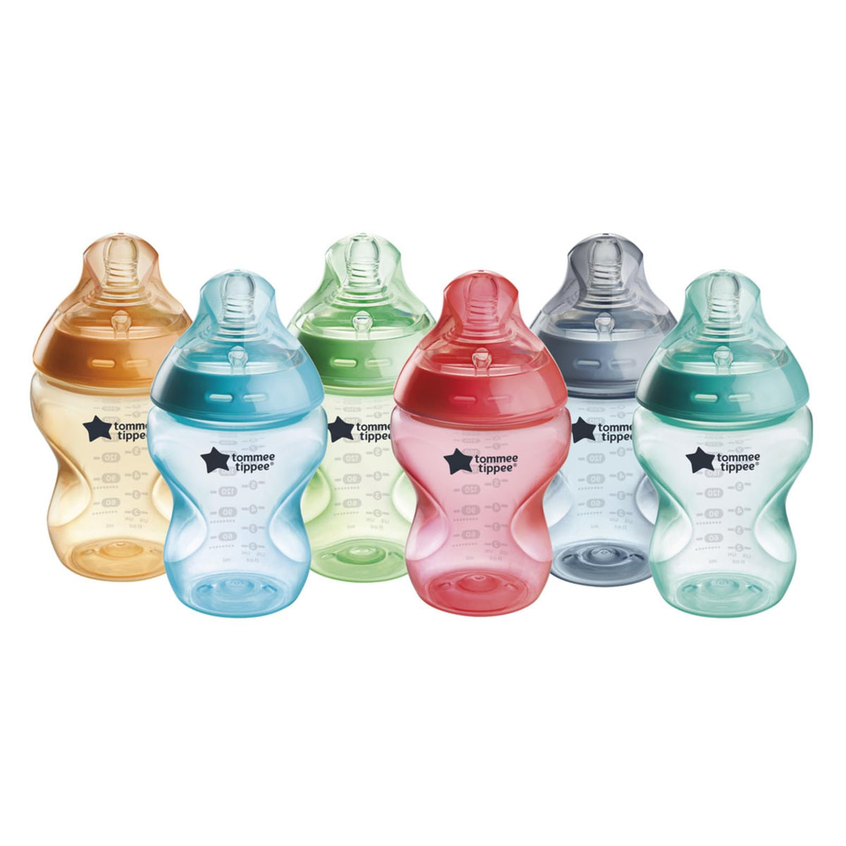 Tommee Tippee Natural Start bottle with slow-flow nipple supports comfortable feeding.