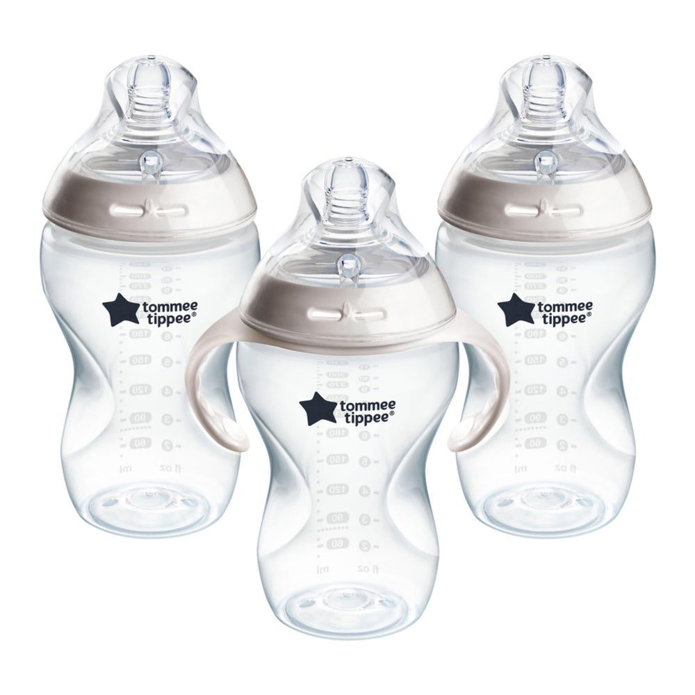 Tommee Tippee Natural Start nipple close-up showing a breast-like design for comfortable feeds.