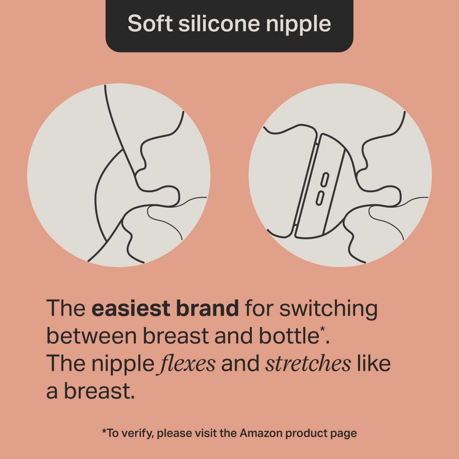 Tommee Tippee Natural Start medium-flow nipple close-up for versatile feeding.