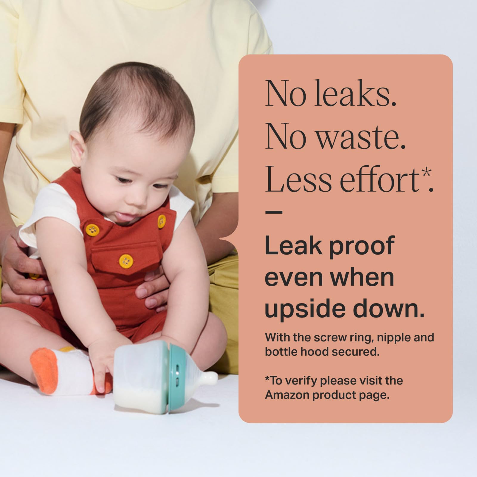 Tommee Tippee self-sterilizing bottle cleans in minutes.