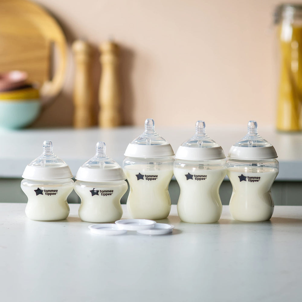 Tommee Tippee wide-neck bottle design highlighting easy cleaning