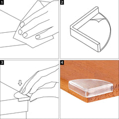 Tomorotec Edge Guards on nightstand or desk keep edges child-safe.