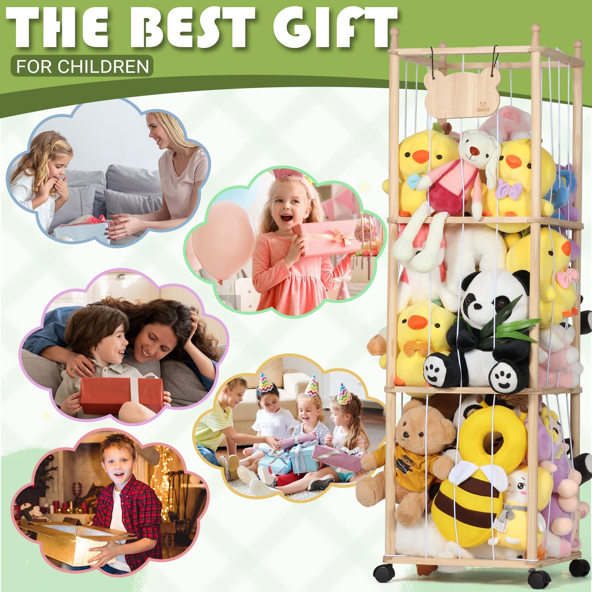 TOMSHUB perfect-gift-for-kids offers storage, display, and play in one charming unit.