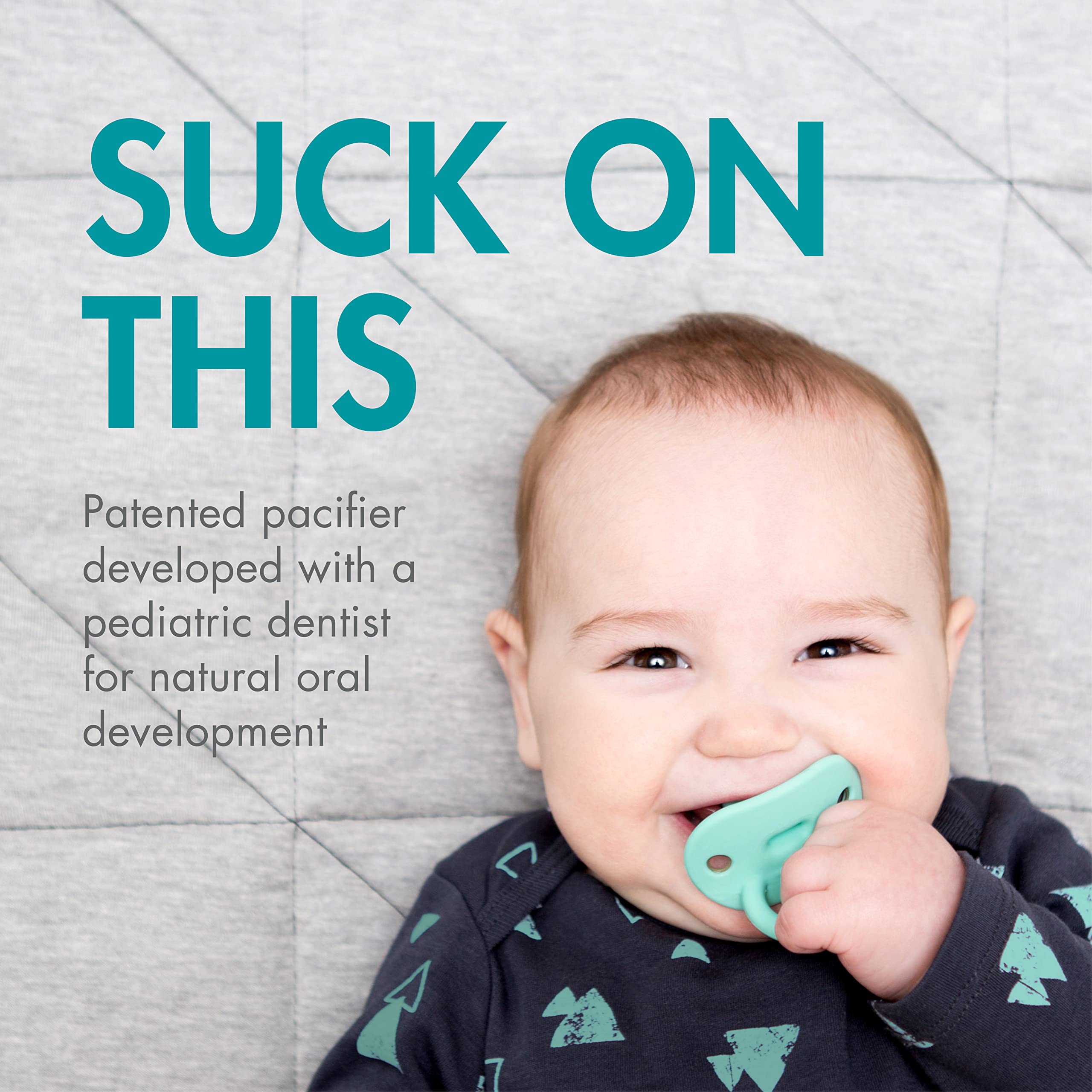 Tomy Jewl orthodontic design supports natural oral muscular development in early months.