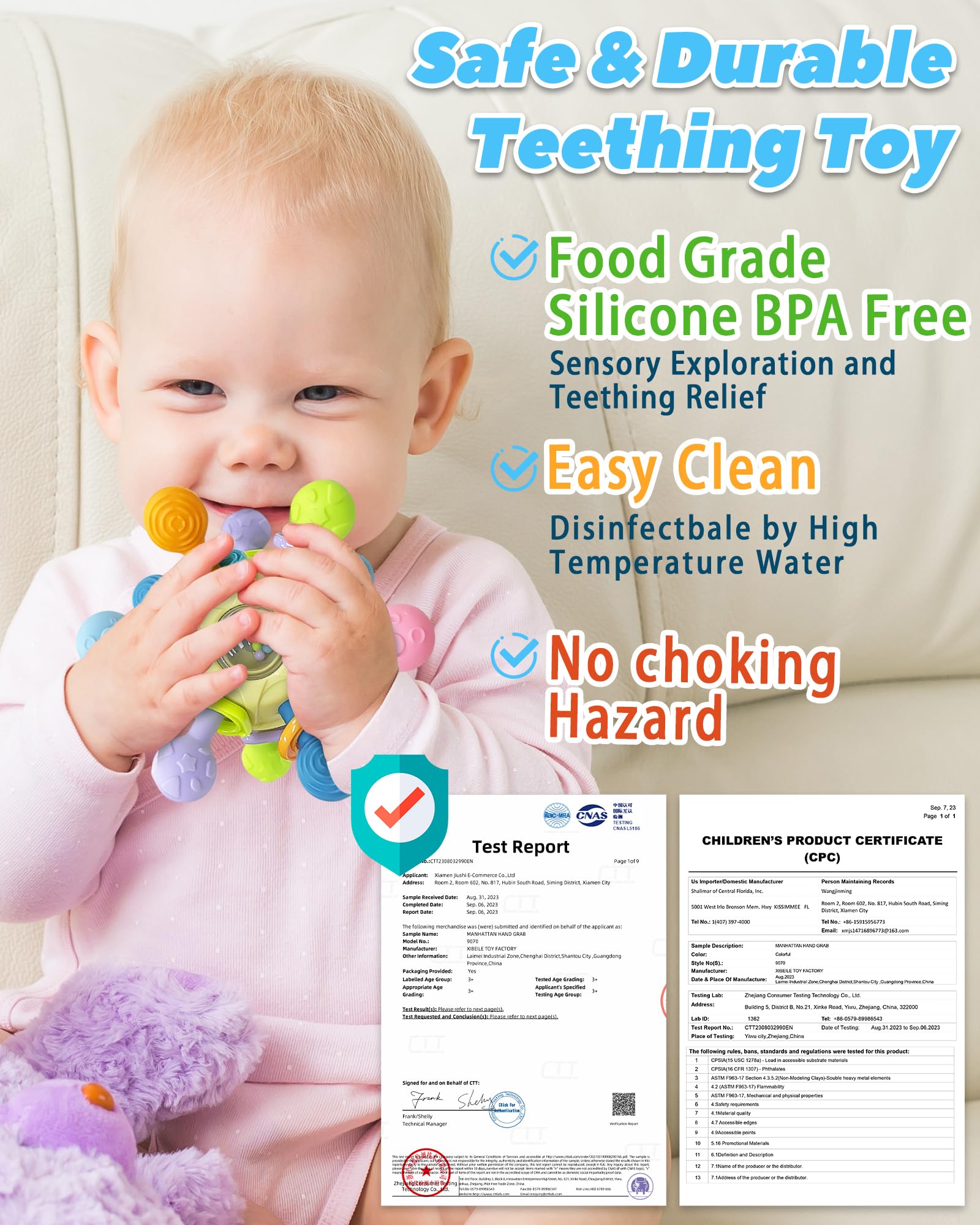 Tonberless baby shower gift: yellow packaging signals a playful developmental toy.