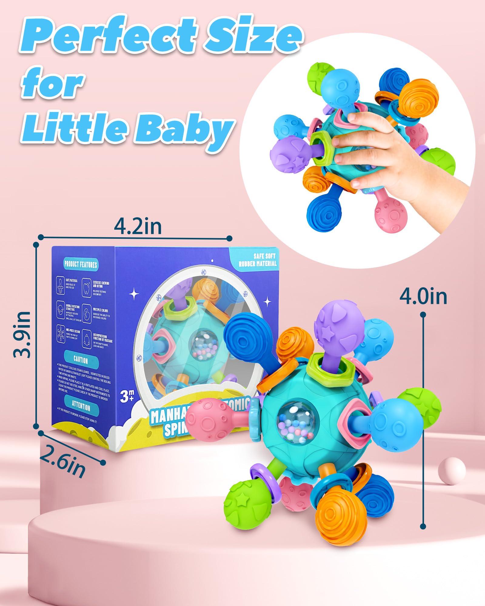 Tonberless multi-sensory teether easy to clean and maintain