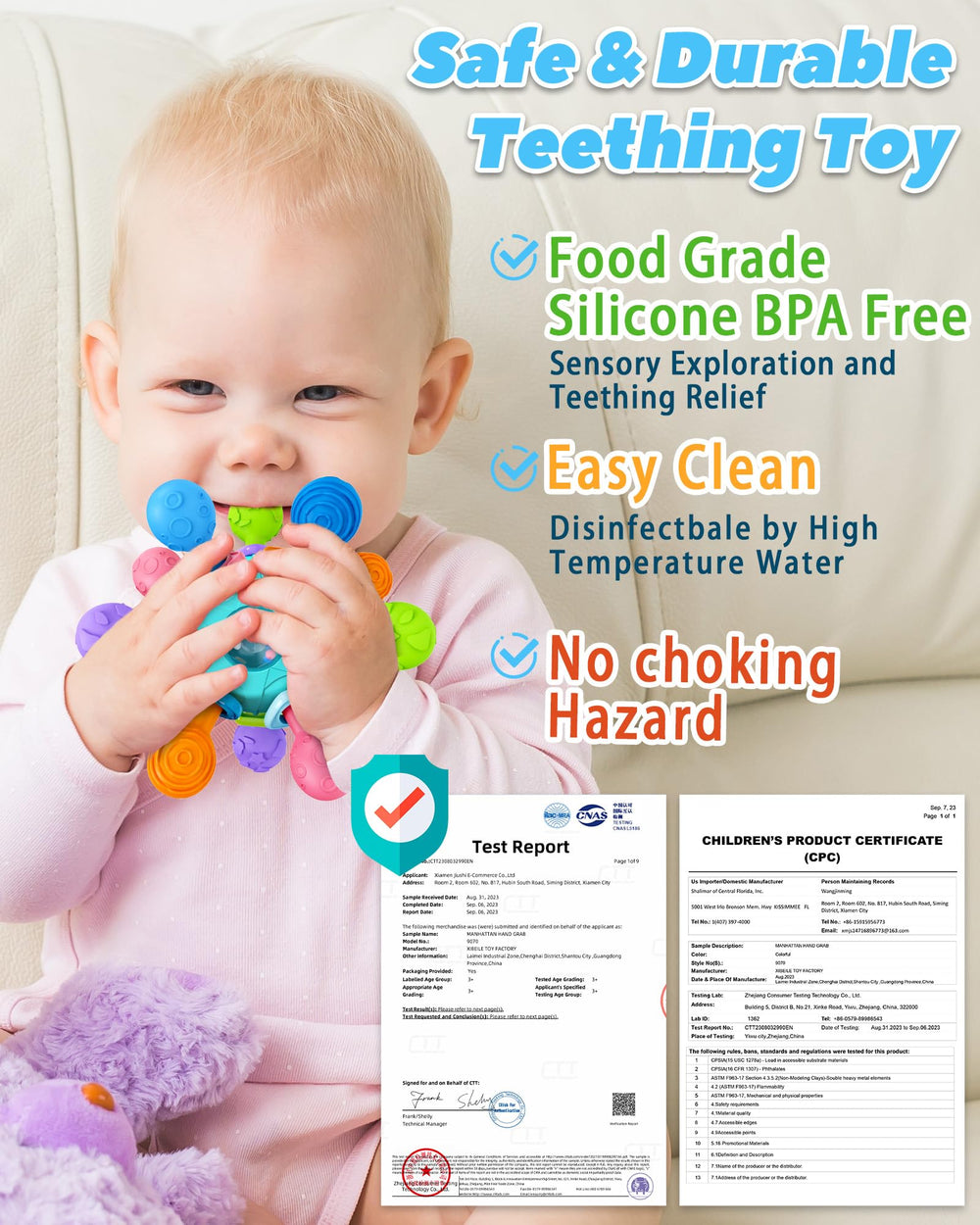 Tonberless newborn infant gift teether suitable for early months