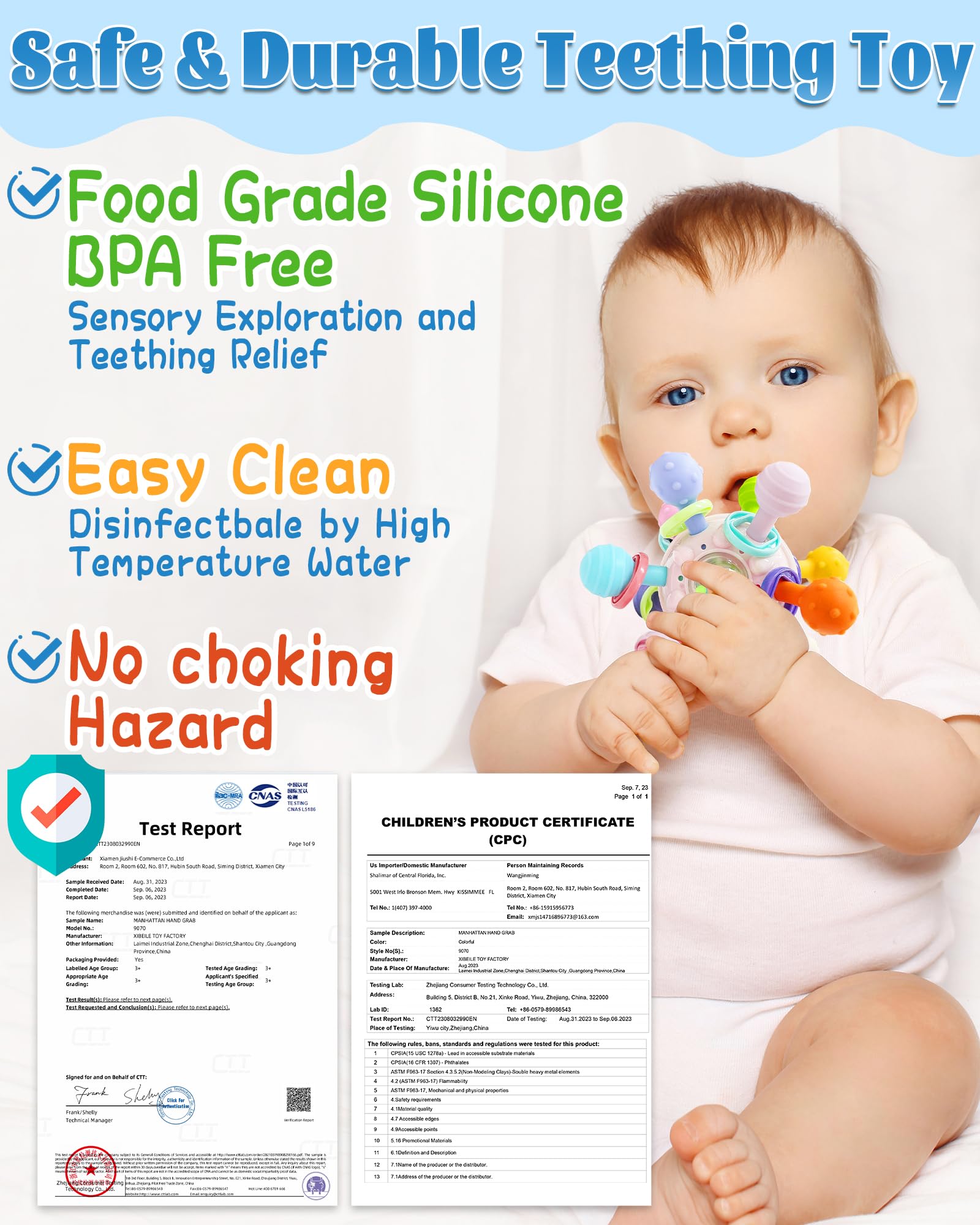 Tonberless safe materials pink emphasize BPA-free, non-toxic construction for worry-free play.