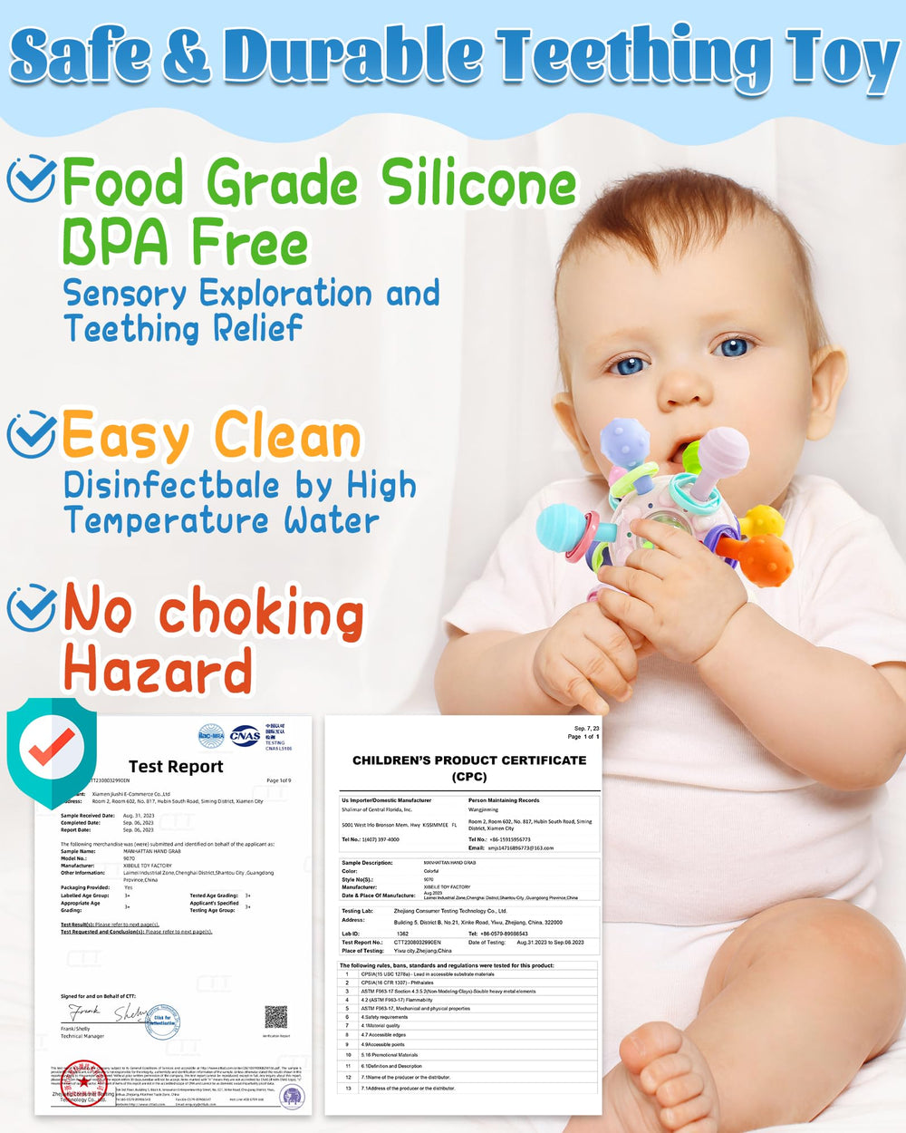 Tonberless safe materials pink emphasize BPA-free, non-toxic construction for worry-free play.