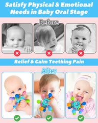 Tonberless silicone teether BPA-free safe chewing option for gums