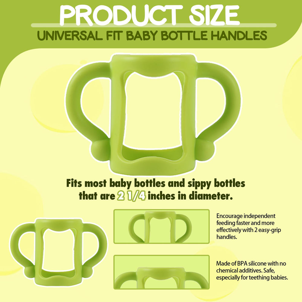 TonGass orange bottle handle for Dr Brown narrow bottles supports independent feeding