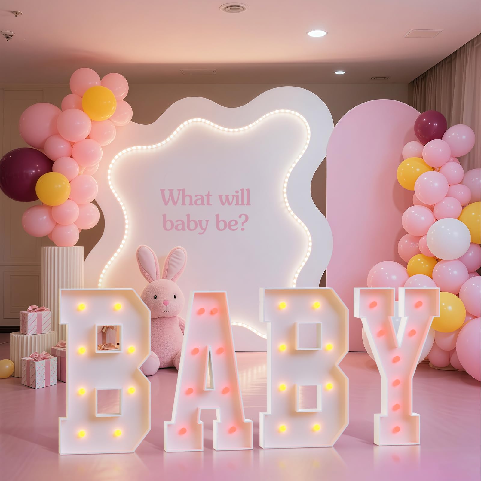 Tongjoy baby marquee letters baby shower decor adds warmth to photos