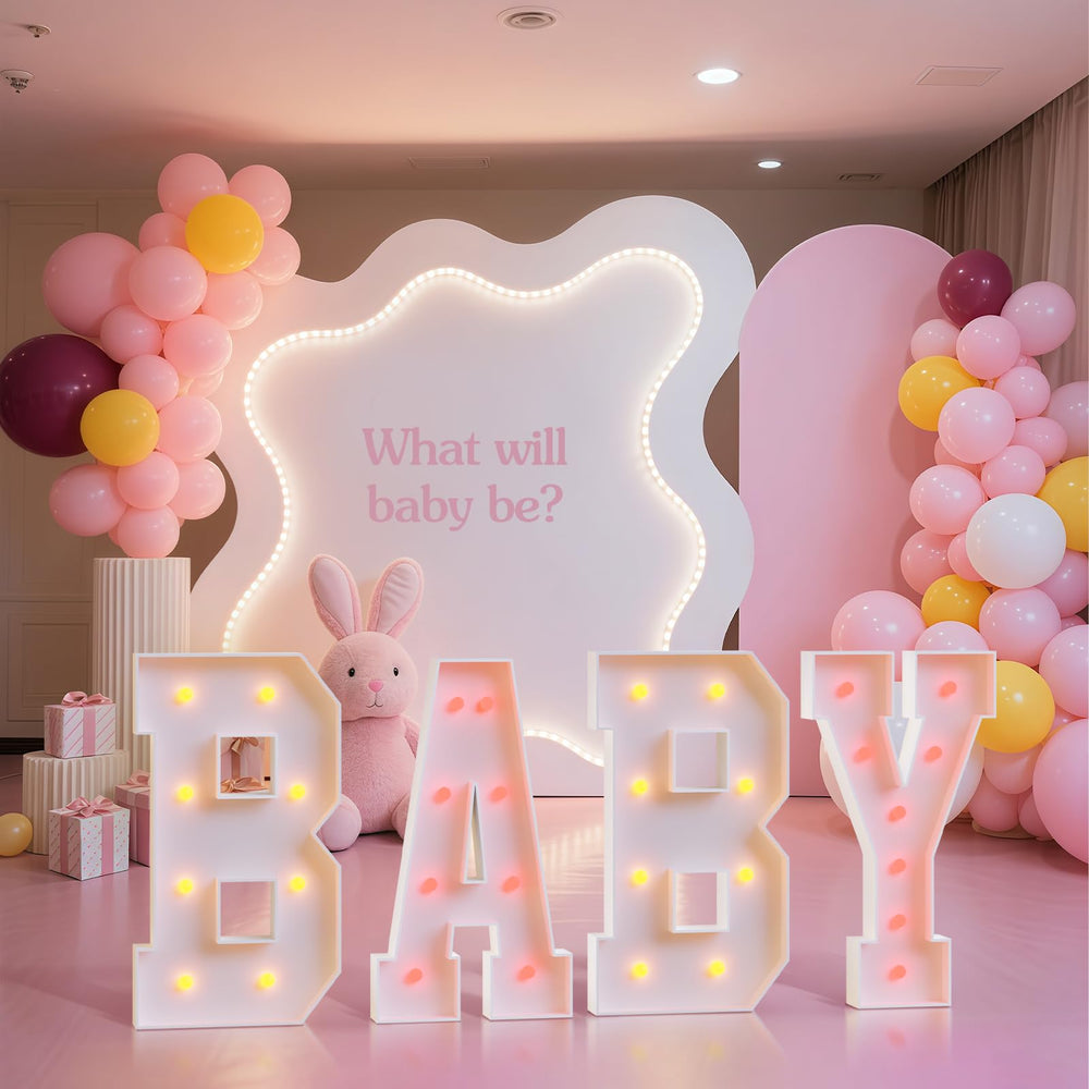 Tongjoy baby marquee letters baby shower decor adds warmth to photos