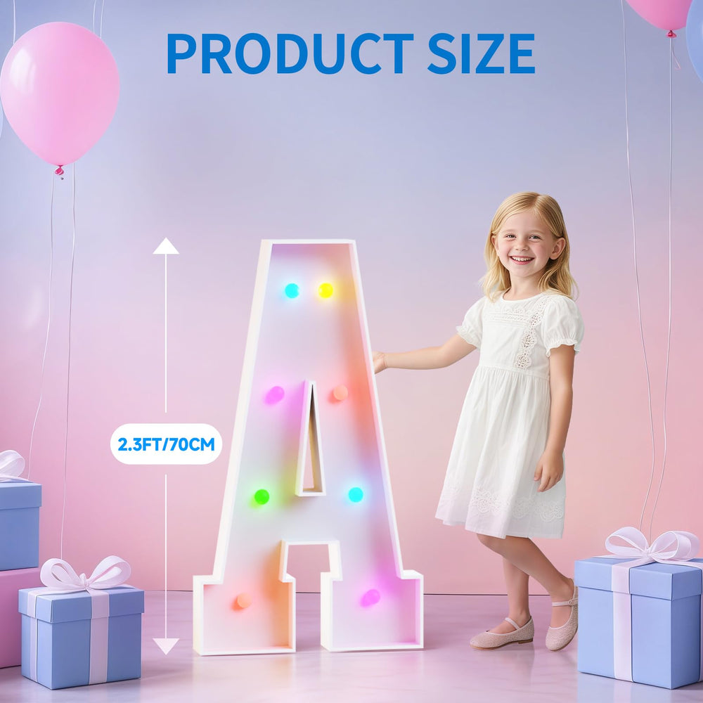Tongjoy baby marquee letters bulb strands provide bright, even glow for signage