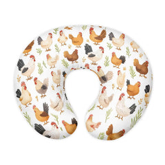 Tongluoye chicken breastfeeding pillow cover in white closeup shows soft material for comfortable feeding.