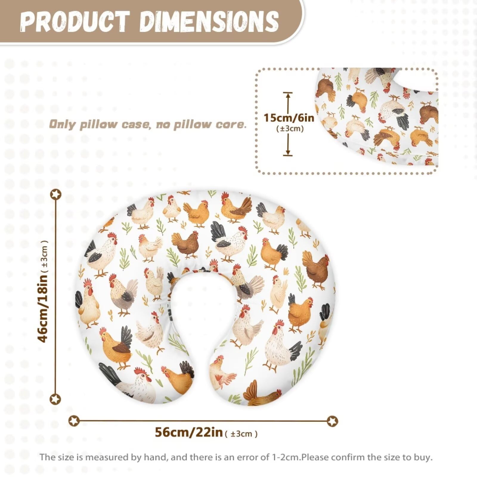 Tongluoye nursing pillow cover with sunflower pattern adds cheerful feeding ambiance.