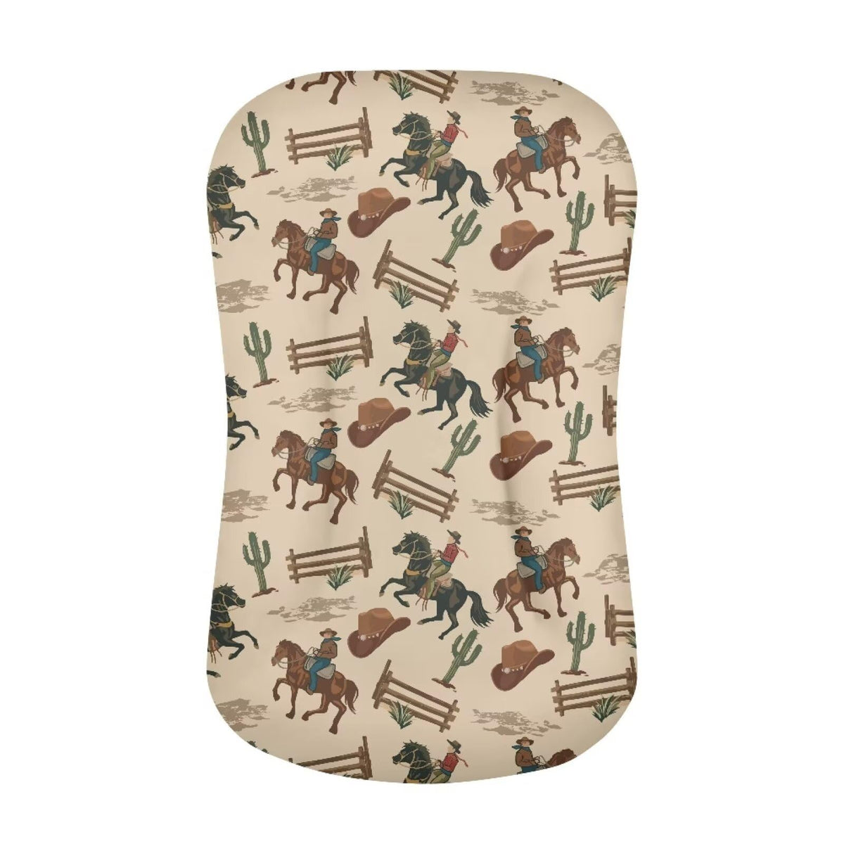 Tongluoye Western Cowboy Horse lounger cover in brown keeps baby comfy during naps
