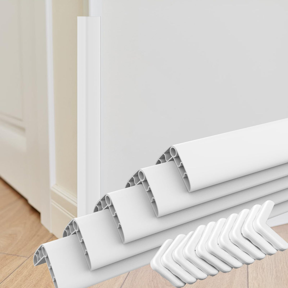 TONGMO wall corner edge protector in 1x1x36 inch pack white protects walls from bumps