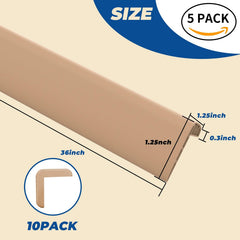 Tongmo wall corner guard shows adhesive backing for easy installation.