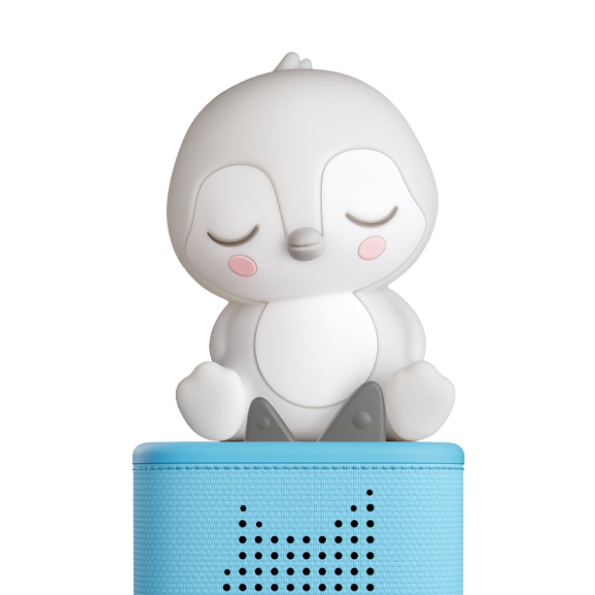 Tonies Sleepy Penguin night light angled view promotes calming bedtime ambience.