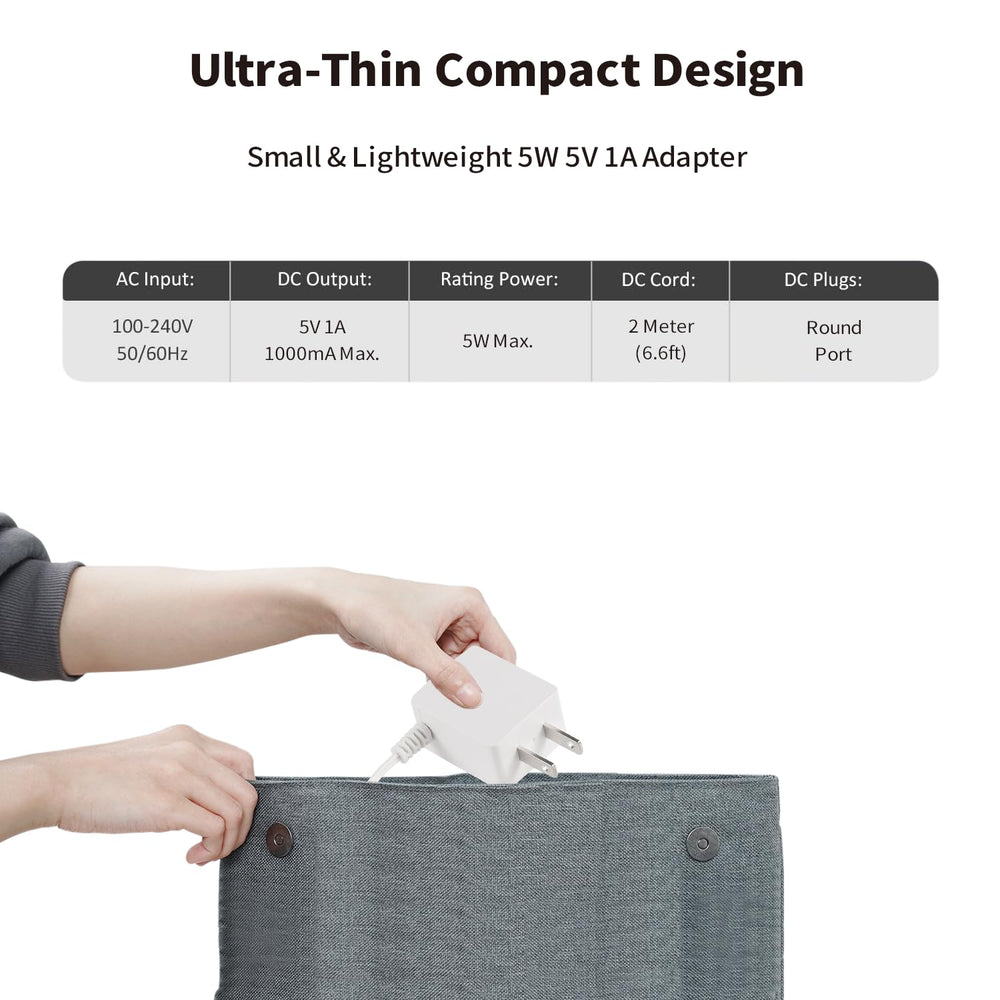 Tonton 5V 6.6ft charger cable offers versatile nursery setup options.