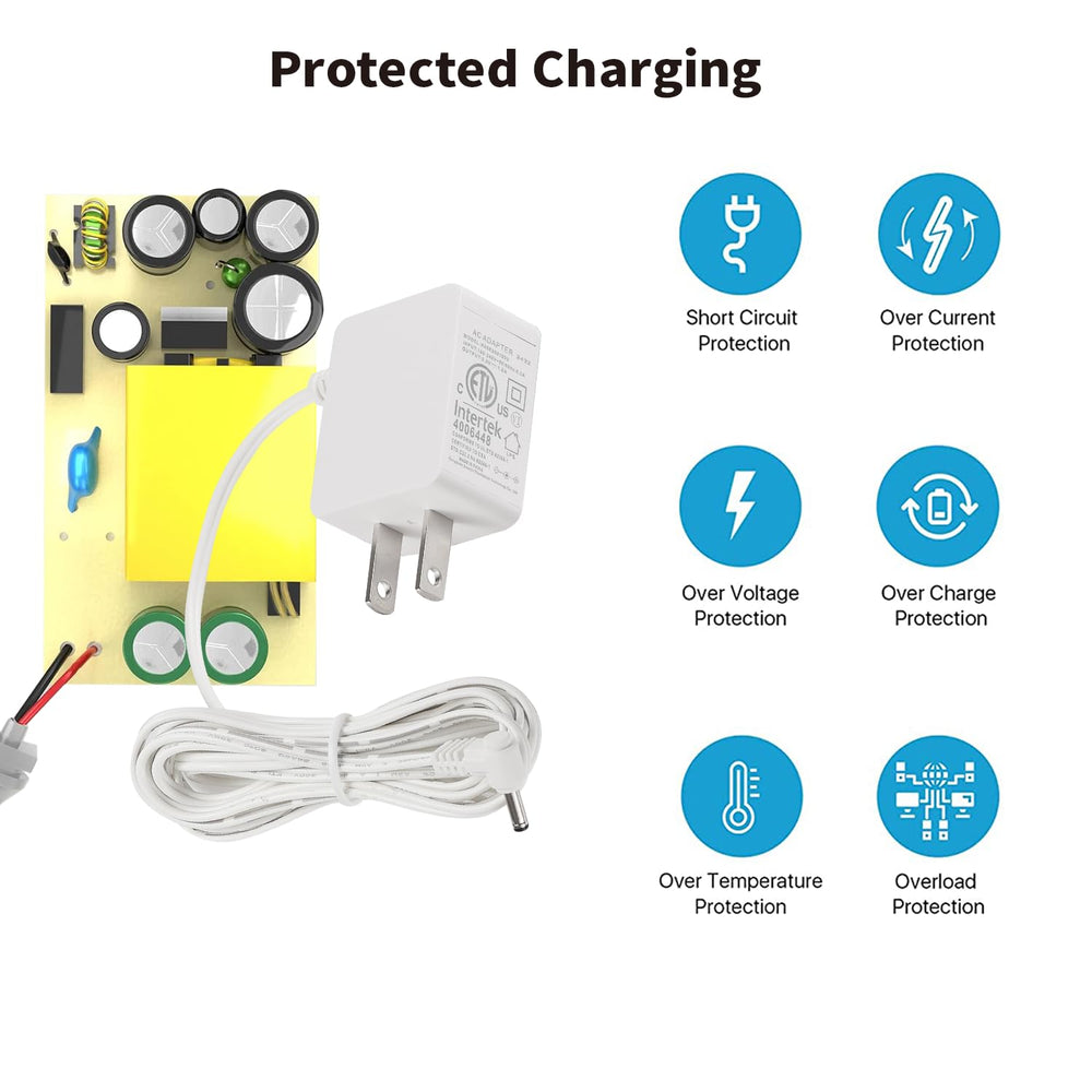 Tonton HelloBaby HB6250 power cord delivers stable 5V power.
