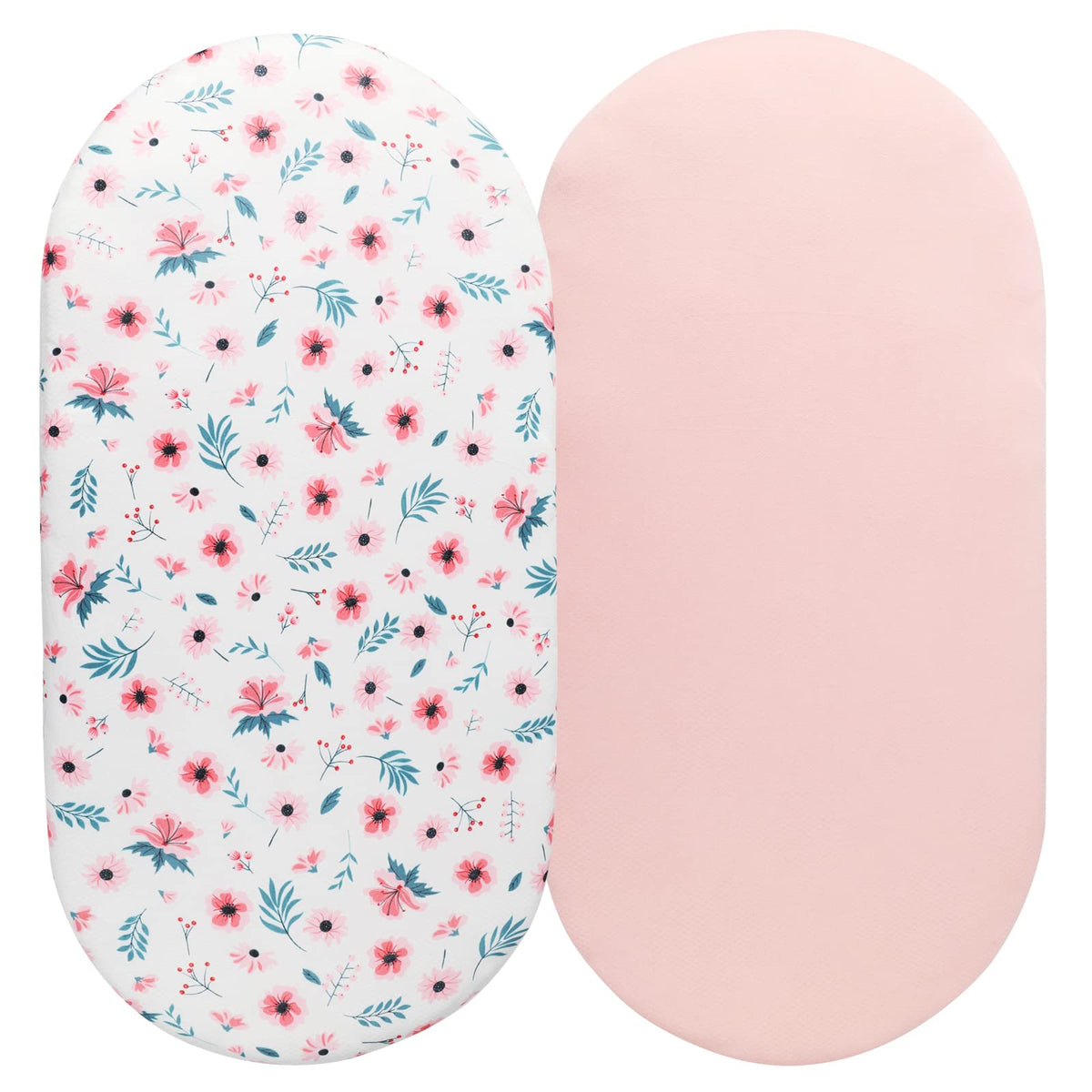 Tontukatu bassinet sheet floral pink pack adds gentle color and cozy sleep.