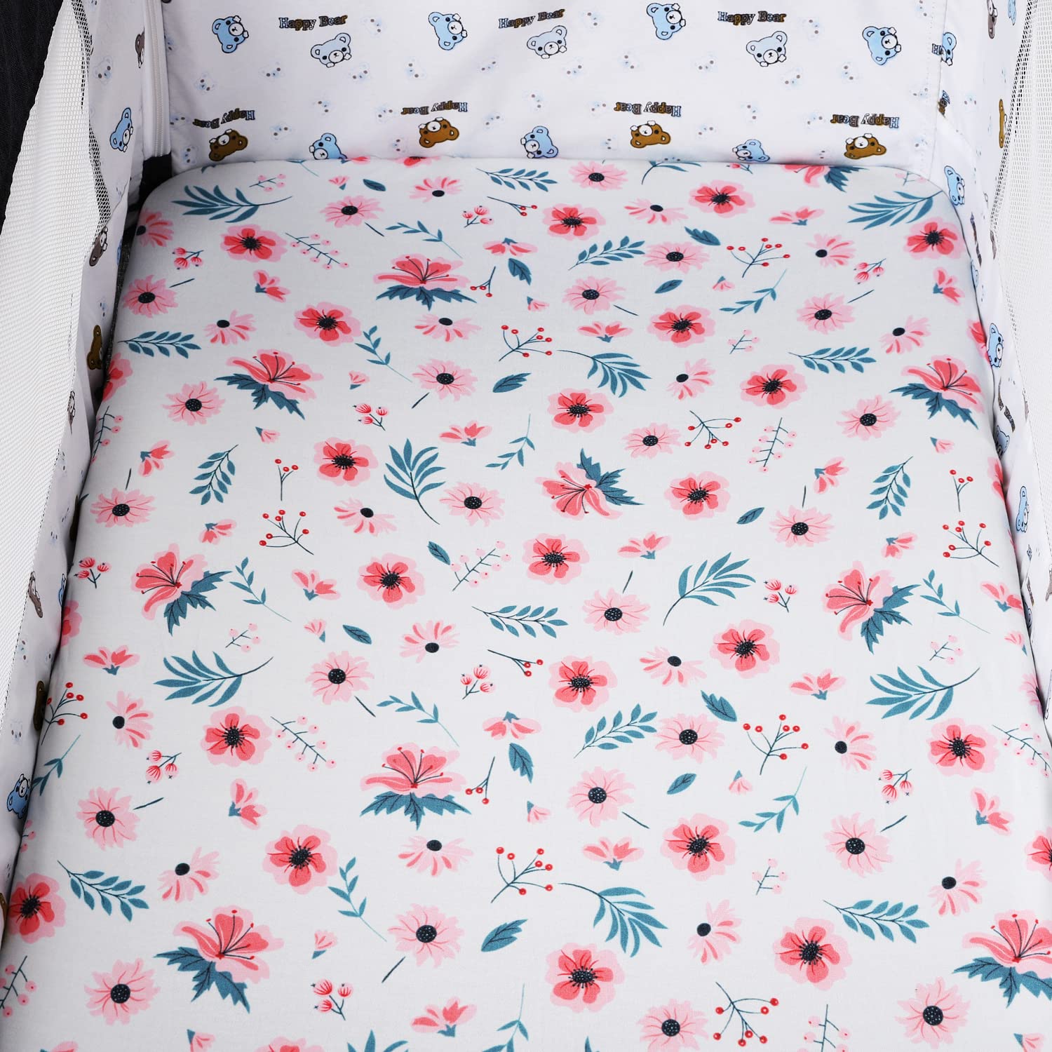 Tontukatu bassinet sheet solid pink pack provides smooth coverage and snug fit.