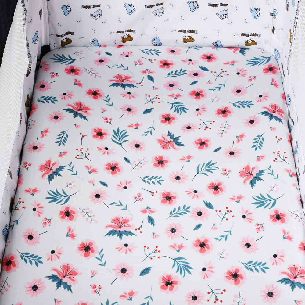 Tontukatu bassinet sheet solid pink pack provides smooth coverage and snug fit.
