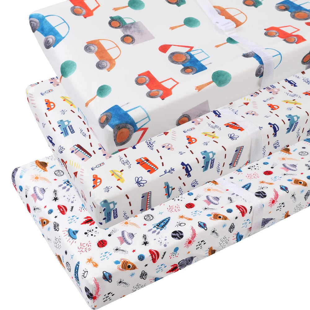 Tontukatu rocket design changing pad cover for quick, cozy diaper changes