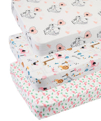 Tontukatu pack n play sheet with flamingo pattern offers breathable baby comfort.
