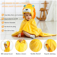 TONWHAR after-bath hooded blanket keeps babies cozy during playtime.