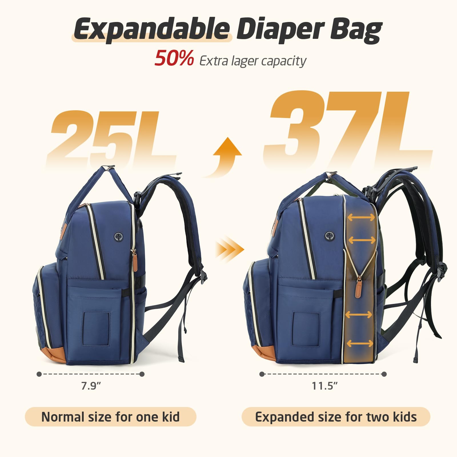 Tonyeee diaper bag backpack changing pad included for comfortable diaper changes anywhere
