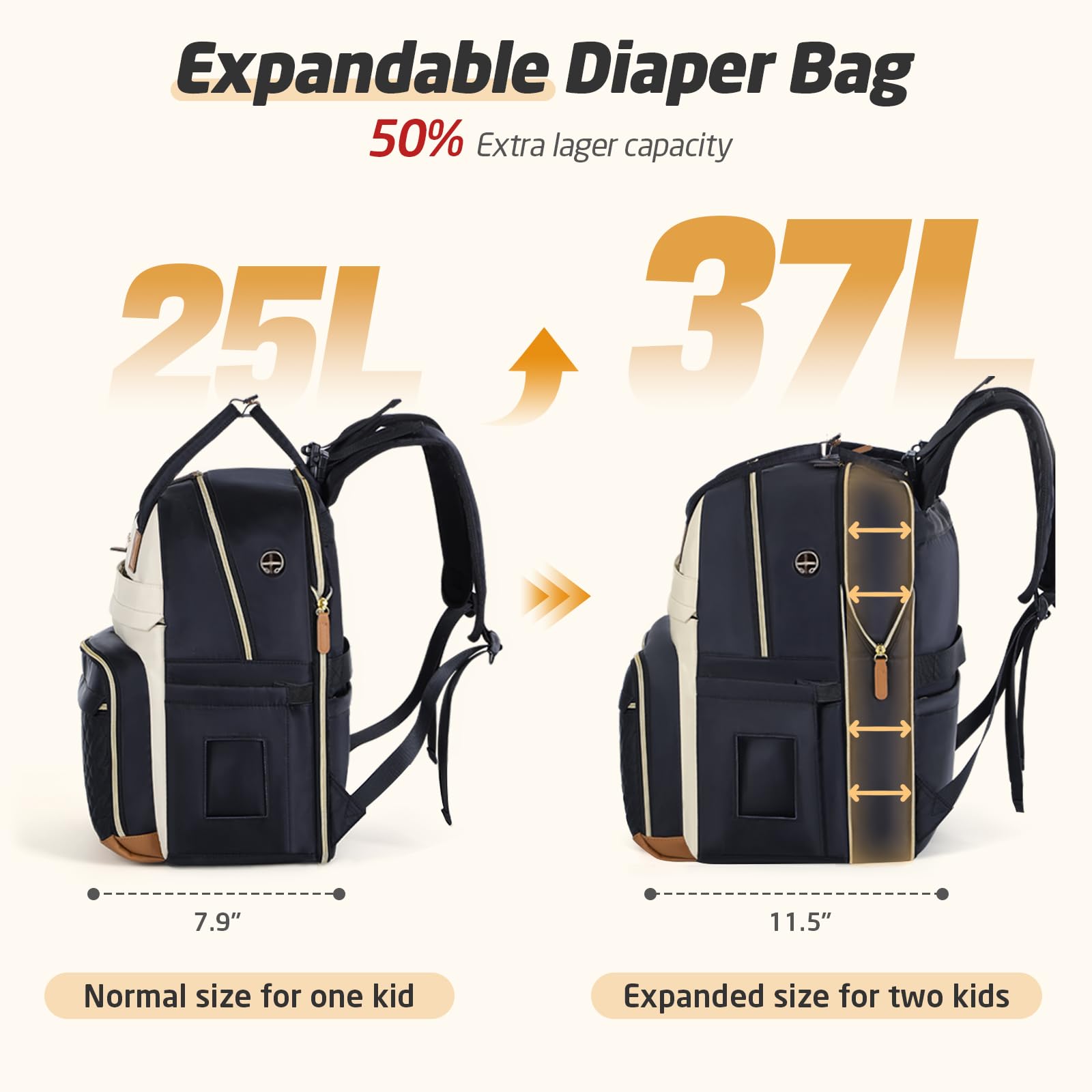 Tonyeee diaper bag backpack insulated pockets for bottles