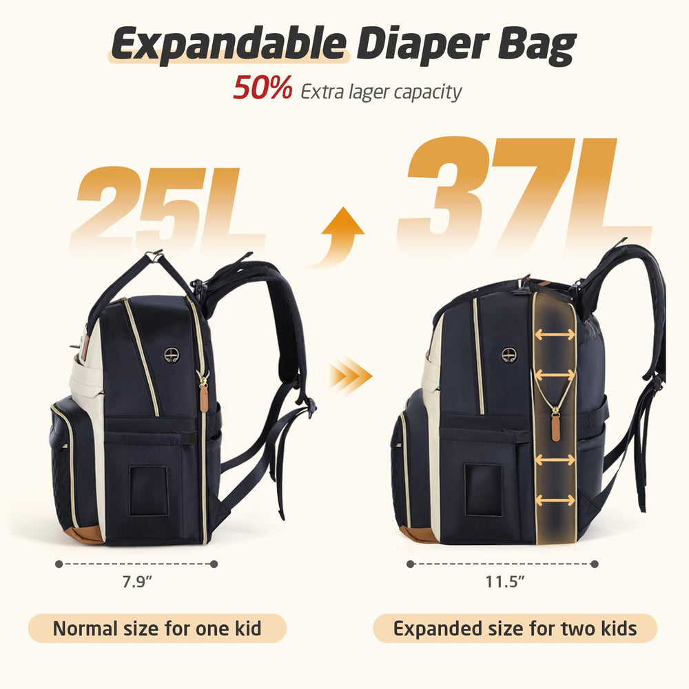 Tonyeee diaper bag backpack insulated pockets for bottles