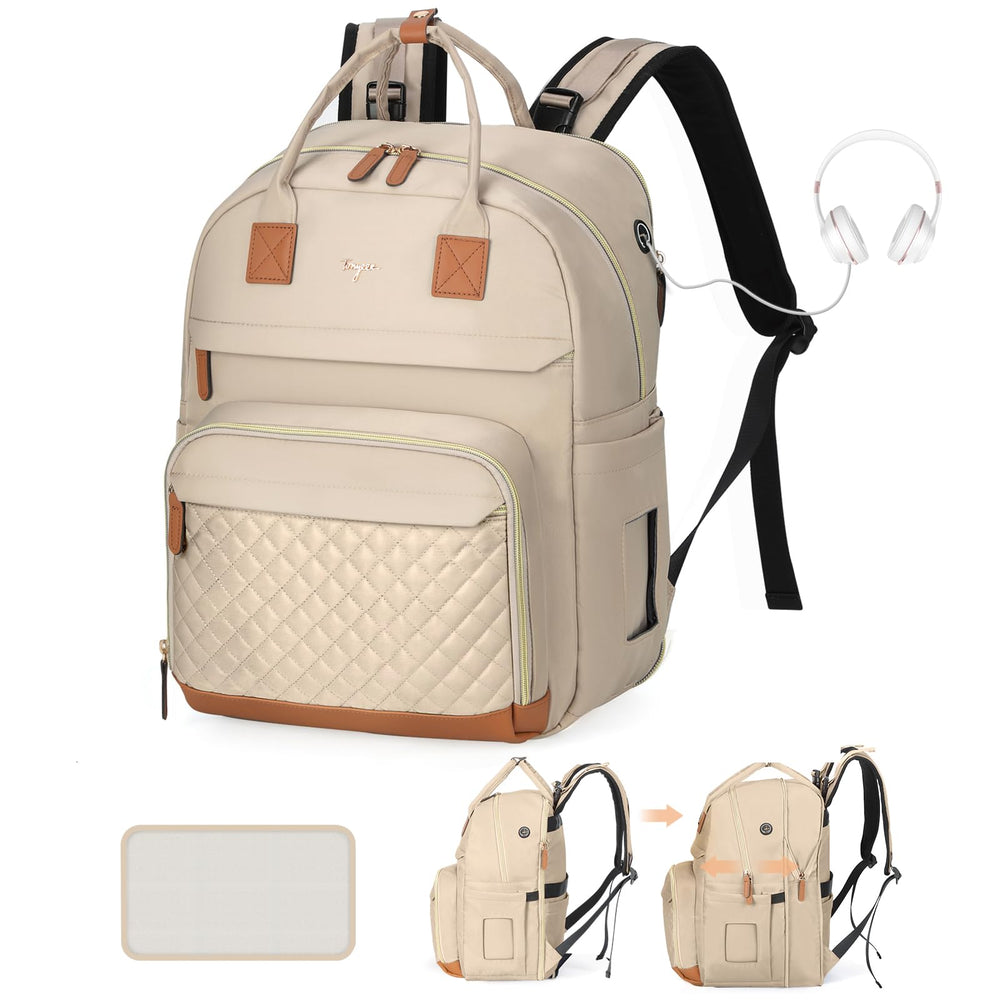 Tonyeee diaper bag backpack side pocket stores bottles and snacks keeping essentials handy