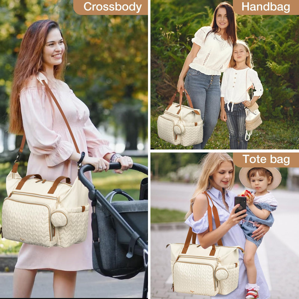 Tonyeee diaper bag tote waterproof material keeps contents dry