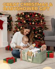Toodly diaper caddy with removable dividers Velcro for flexible organization