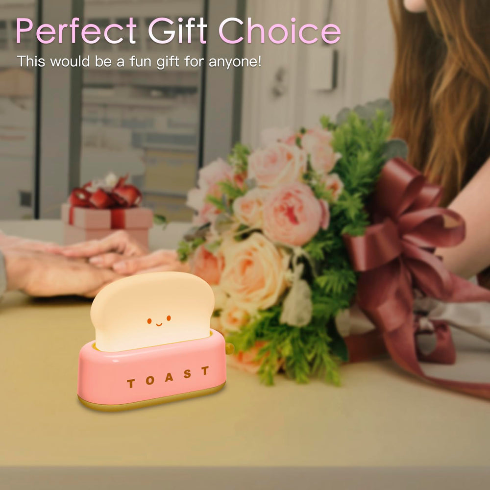 TOOGE Cute Toast Lamp pink decor adds kawaii charm to kids' rooms