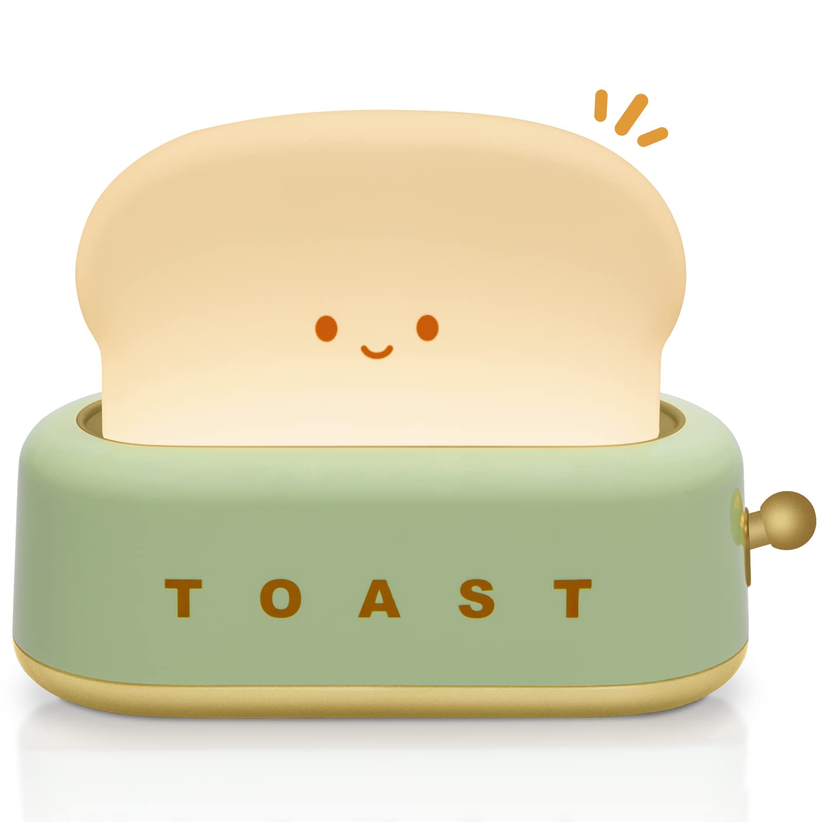 TOOGE toast lamp front view adds cute ambience to kids' desks and bedtime routines