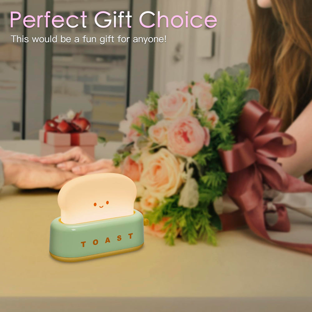 TOOGE toast lamp smiley face closeup enhances kid-friendly study and relaxation spaces